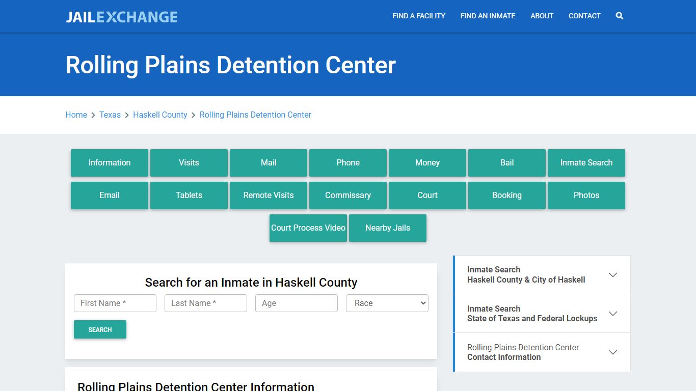 Rolling Plains Detention Center - Jail Exchange